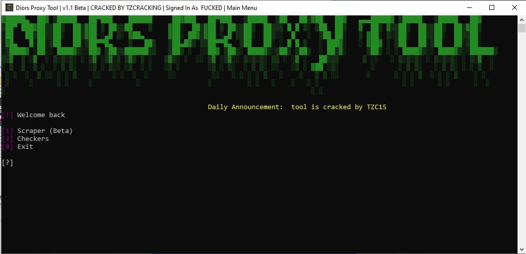 Diors Proxy Tool v1 CRACKED BY TZCRACKING