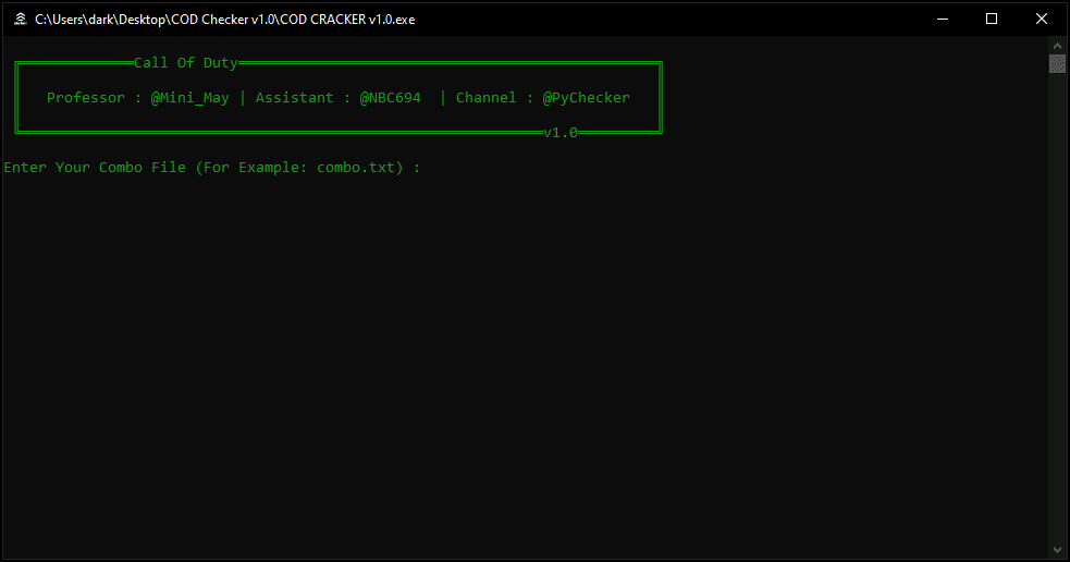 COD Checker v1.0 | Call Of Duty Proxyless Checker