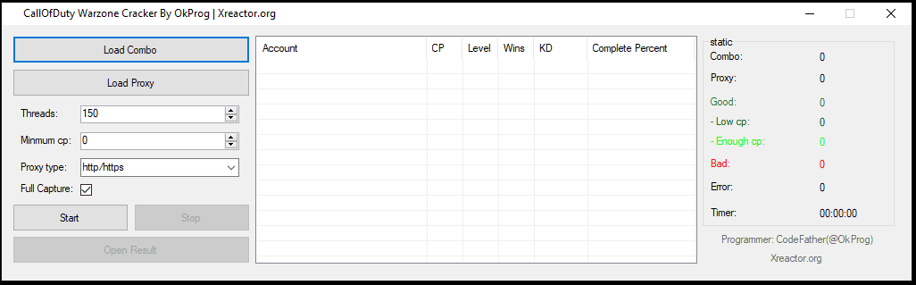 Call Of Duty Checker By OkProg | +500 Threads (Support Ipvanish Proxy)