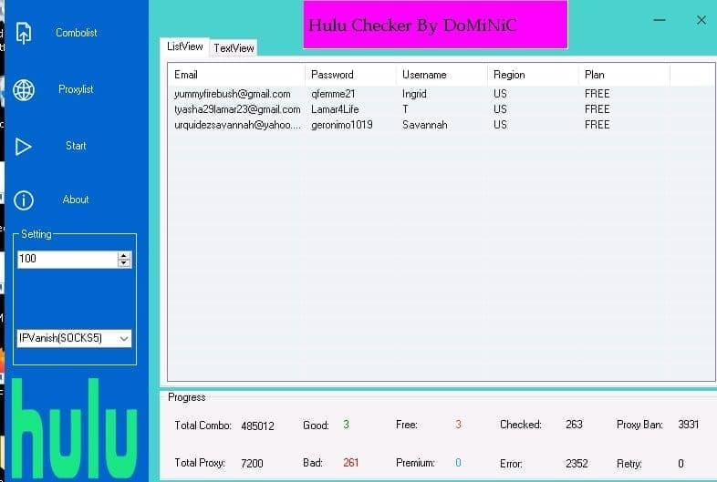 HQ Hulu Checker Fast API | Working Flawless
