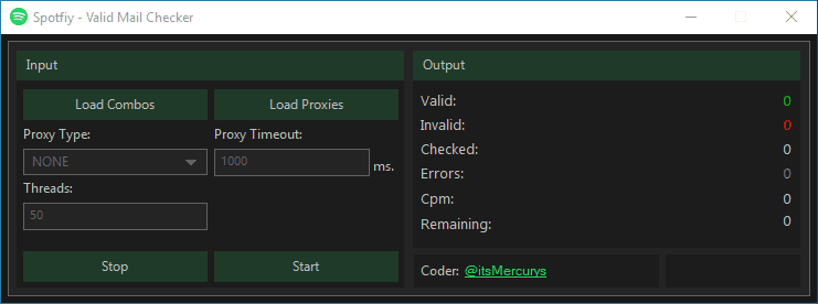 Spotfiy - Valid Mail Tool