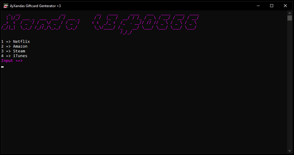 GiftCard Generator By ilyXanda | Netflix, Amazon, Steam, Itunes