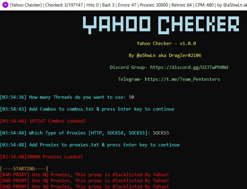Yahoo Checker v1.0.0 By a5hwLn aka DragZer