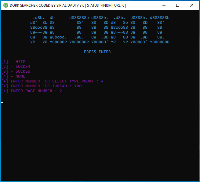 [NEW] Dork Searcher V3.0 By Alidadi (BING)