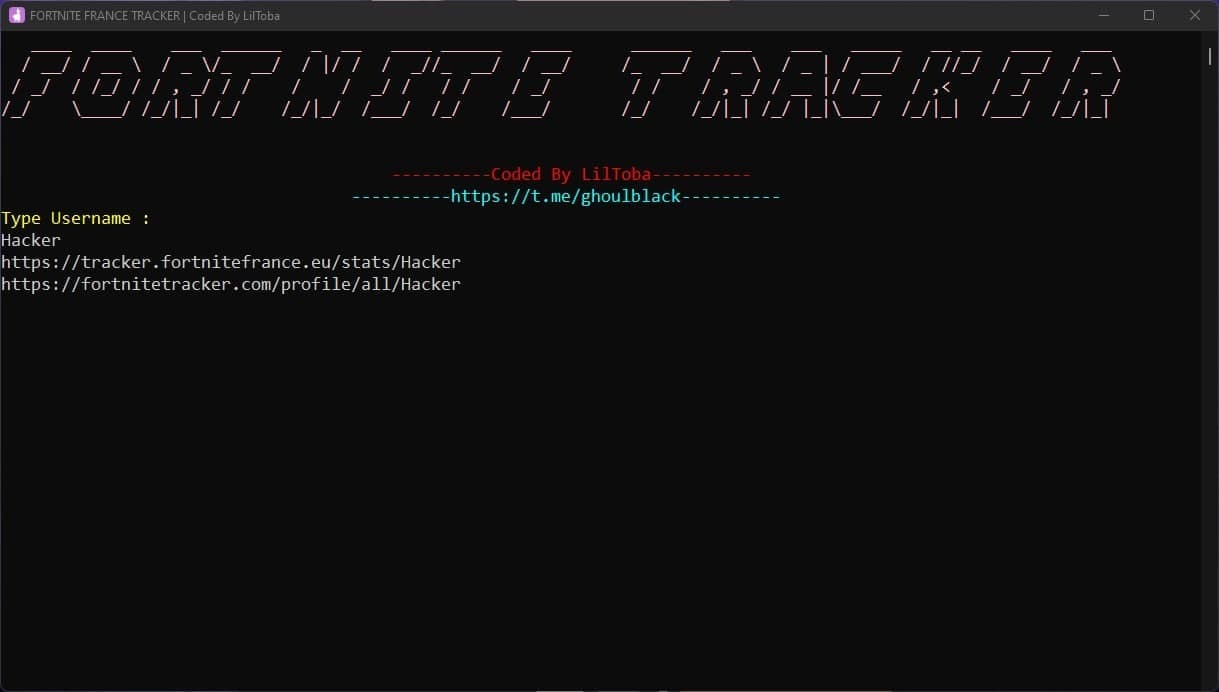 Fortnite Tracker Coded By LilToba