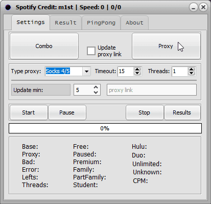 [NEW] Spotify Checker (Captchless) with full Capture coded by M1st