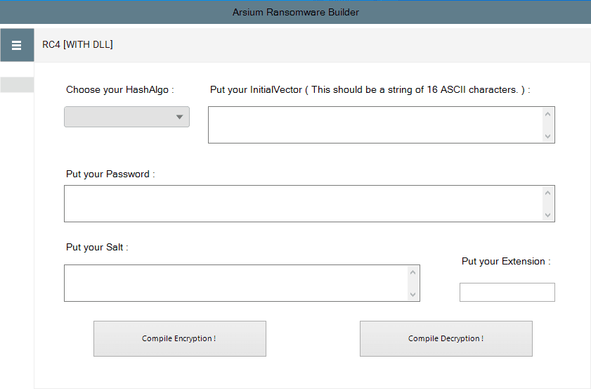 Arsium Ransomware Builder