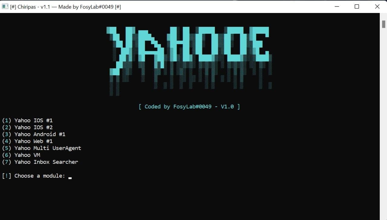 Yahoo Checker v1.1 - Multiple Modules