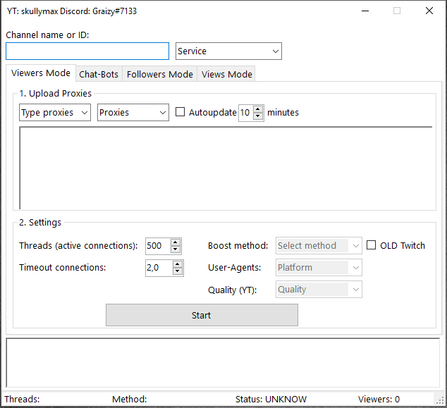 YOUTUBE + TWITCH [VIEW | CHAT | SUBSCRIBERS] BOT
