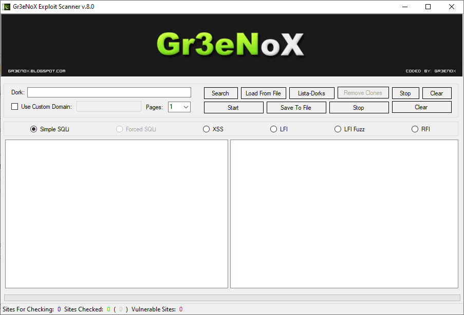 Gr3eNoX Exploit Scanner v8.0