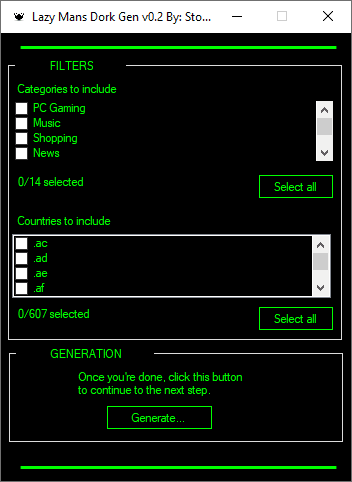 Lazy Mans Dork Gen v0.2