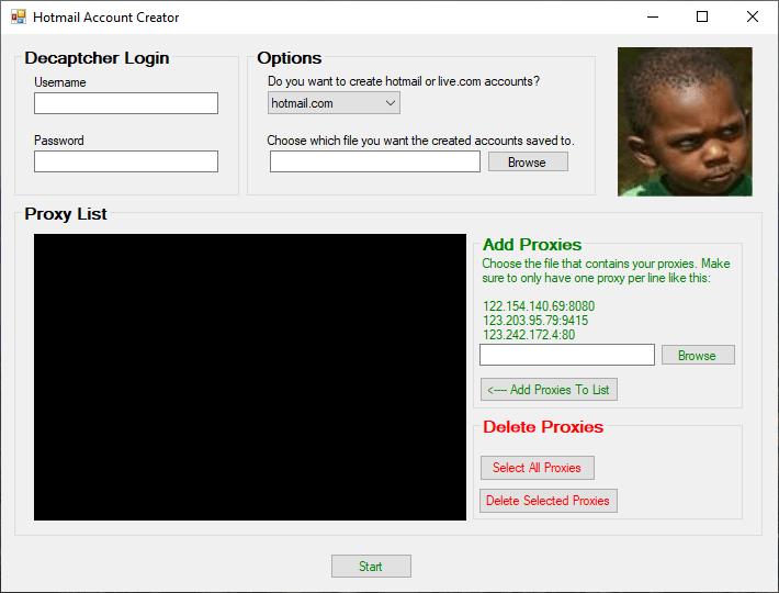 Hotmail Account Creator