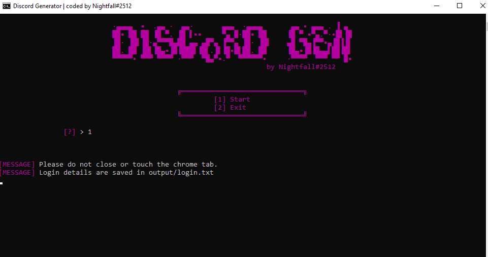 Discord Gen by Nightfall
