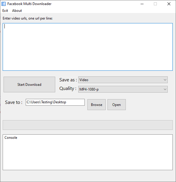 Facebook Multi Downloader 1.0