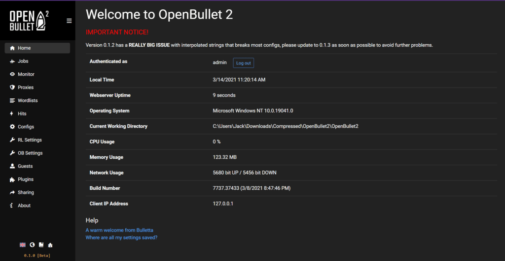 OPENBULLET 2 BY RURI 2021 V0.1.0 (BETA)