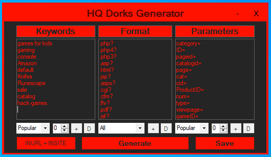 HQ Dorks Generator by CRYP70