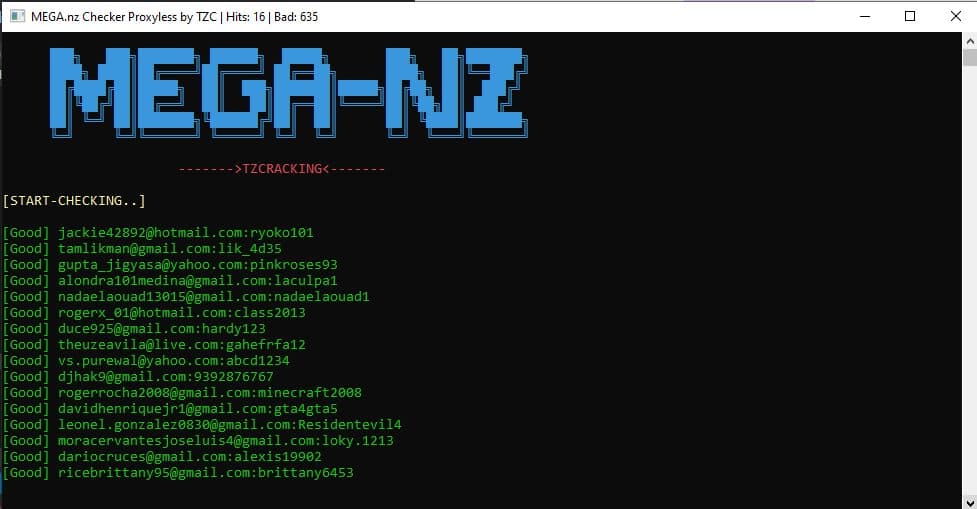 MEGA.nz Checker by TZCRACKING