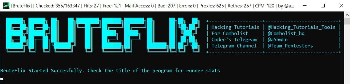 BruteFlix - Multi Module Netflix, Valid Mail & Mail Access Checker