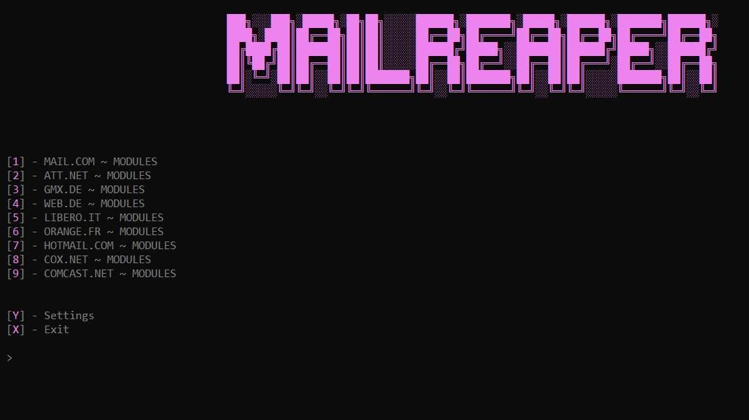 MAILREAPER - Inbox Searcher and Bruter