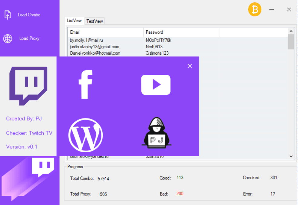 TWITCH TV VALID EMAIL CHECKER V0.1 BY PJ
