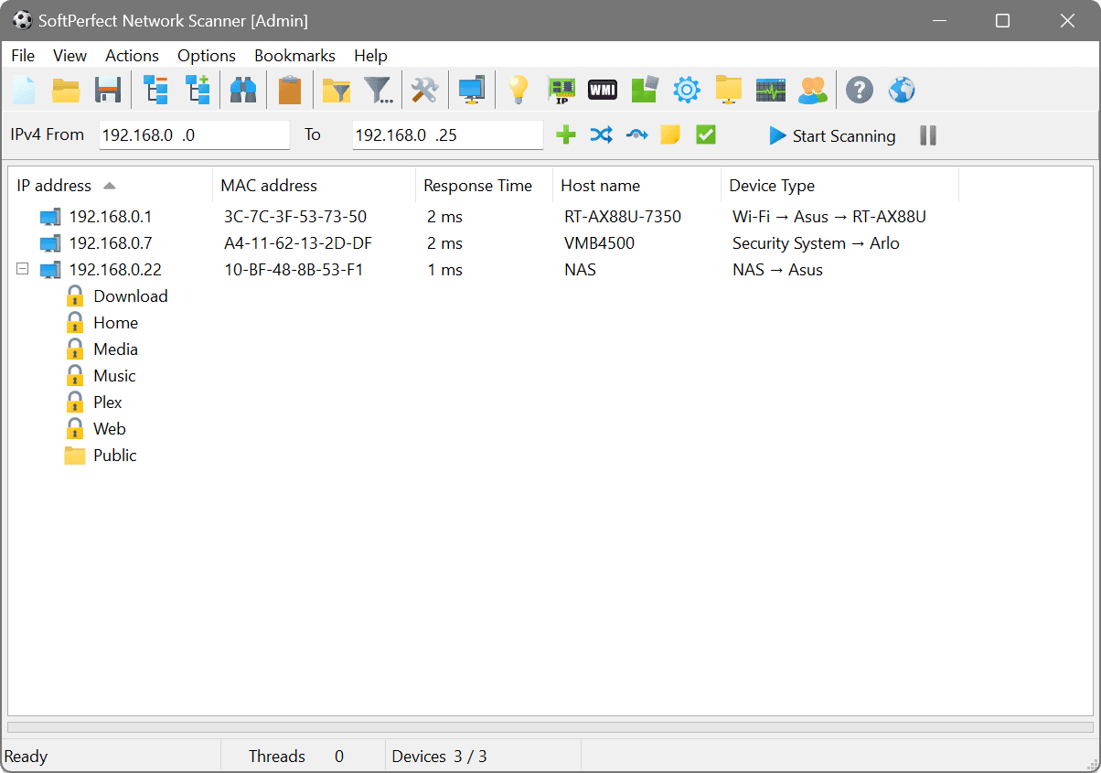 SoftPerfect Network Scanner