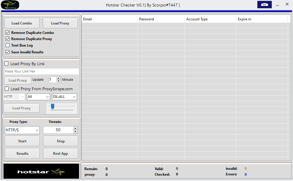 Hotstar CHECKER V0.1 By Scorpio