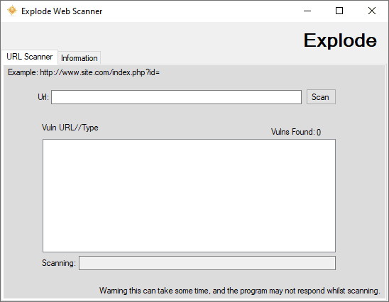 Explode Web Scanner