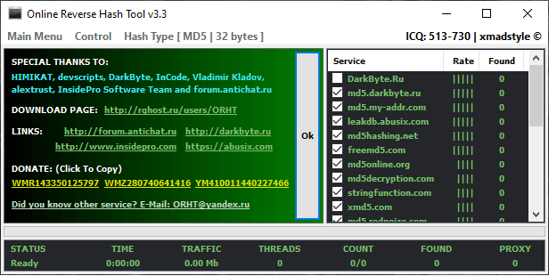 Online Reverse Hash Tool v3.3