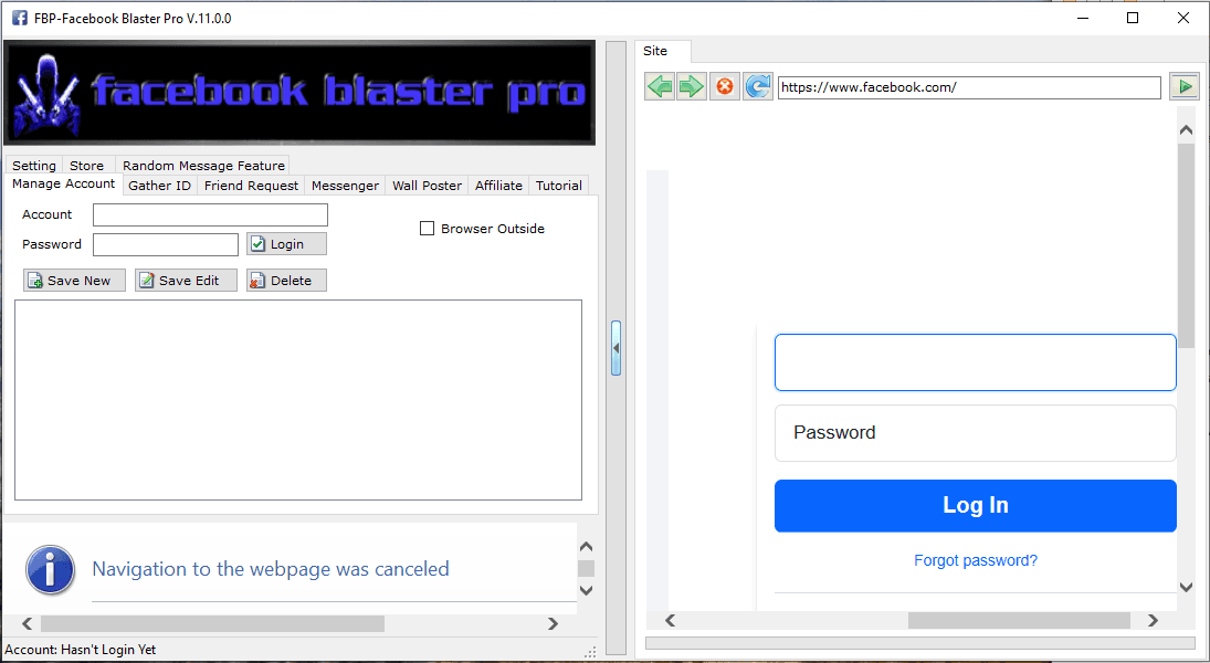 Facebook Blaster Pro