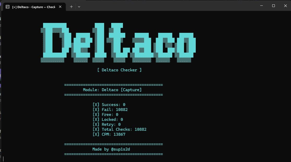 DelTaco Checker by @sup1s2d