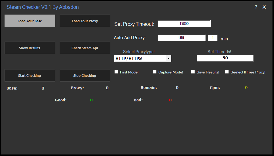 Steam Checker v0.1 by Abbadon