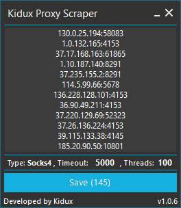 Kidux Proxy Scraper v1.0.6