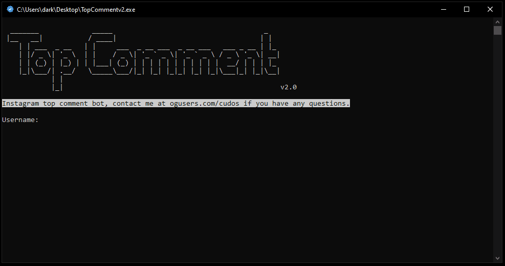 TopComment v2 - Instagram Bot