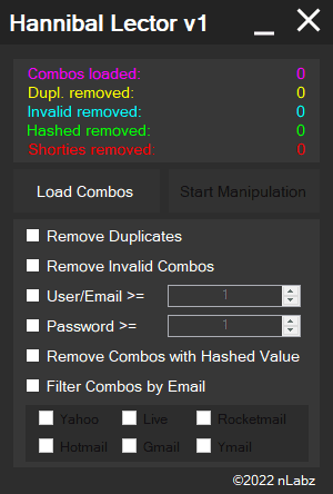Hannibal Lector Combo Filter