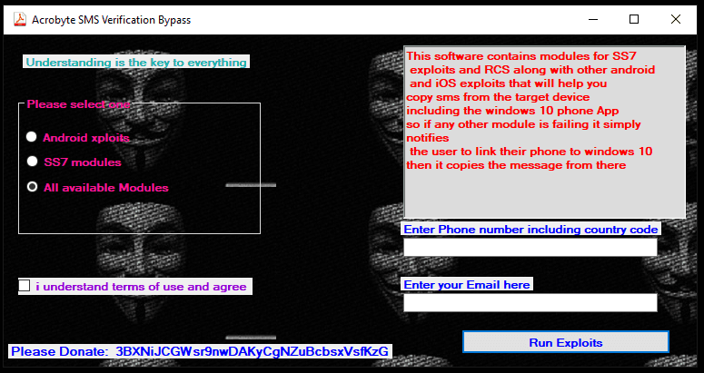 Acrobyte SMS Verification Bypass